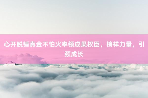心开脱锤真金不怕火率领成果权臣，榜样力量，引颈成长