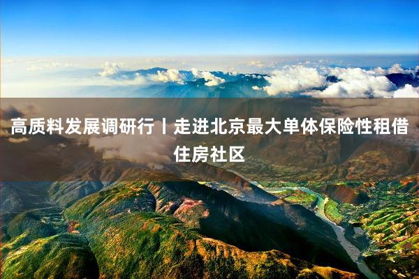 高质料发展调研行丨走进北京最大单体保险性租借住房社区