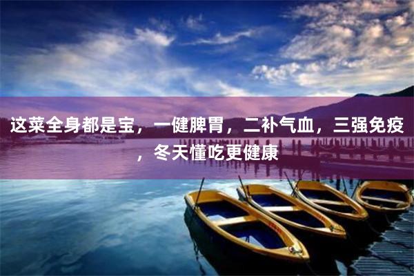 这菜全身都是宝，一健脾胃，二补气血，三强免疫，冬天懂吃更健康