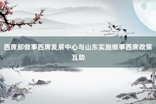 西席部做事西席发展中心与山东实施做事西席政策互助