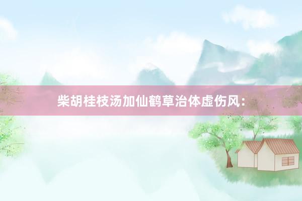 柴胡桂枝汤加仙鹤草治体虚伤风: